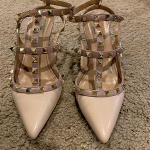 Valentino rockstud nude heels